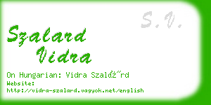szalard vidra business card